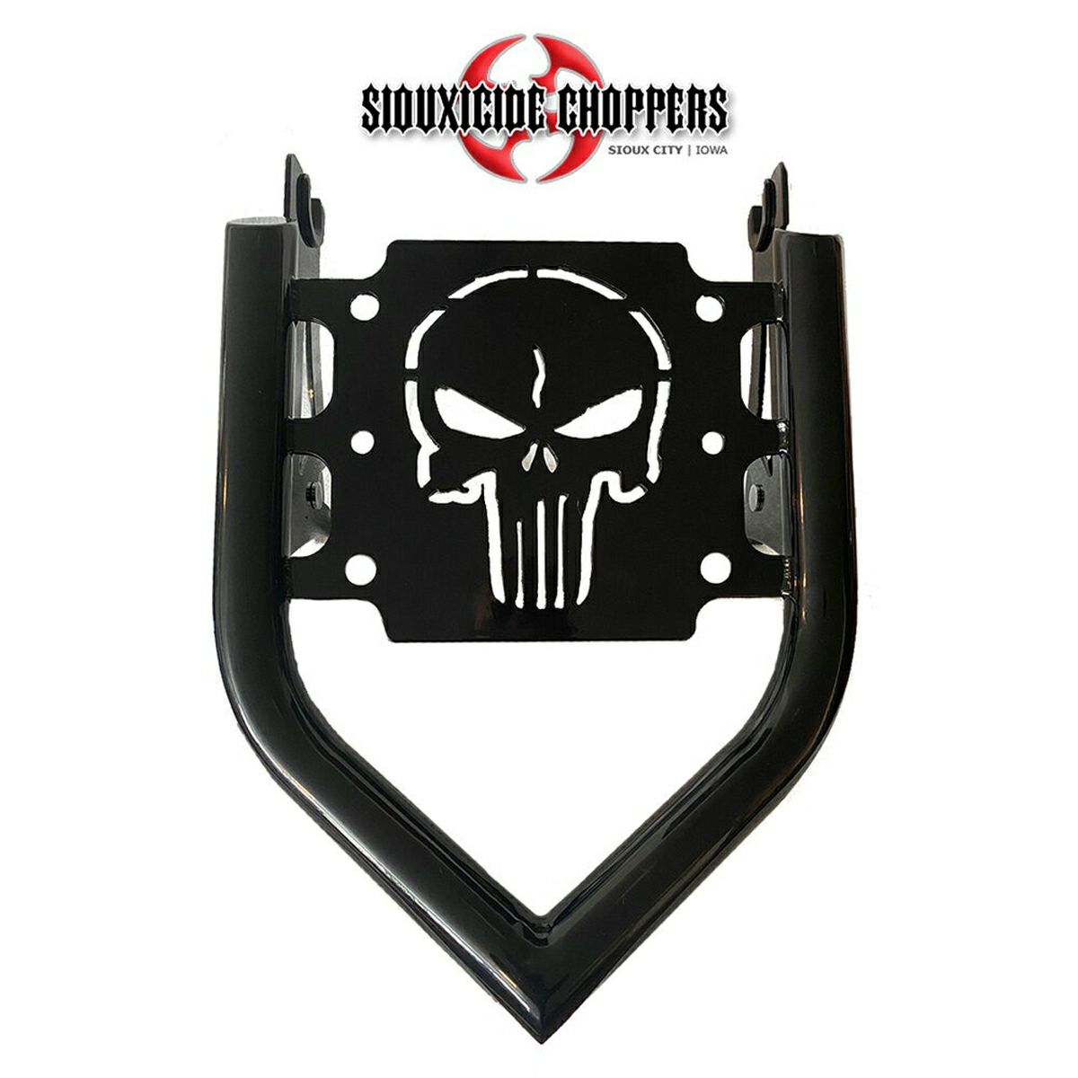 攻撃的なデザインでハーレーライダーを虜にするSiouxicide Choppersより待望の人気車種FXLRS/FXLRST/FLSB対応のシーシーバー&ラゲッチラックが販売開始!6