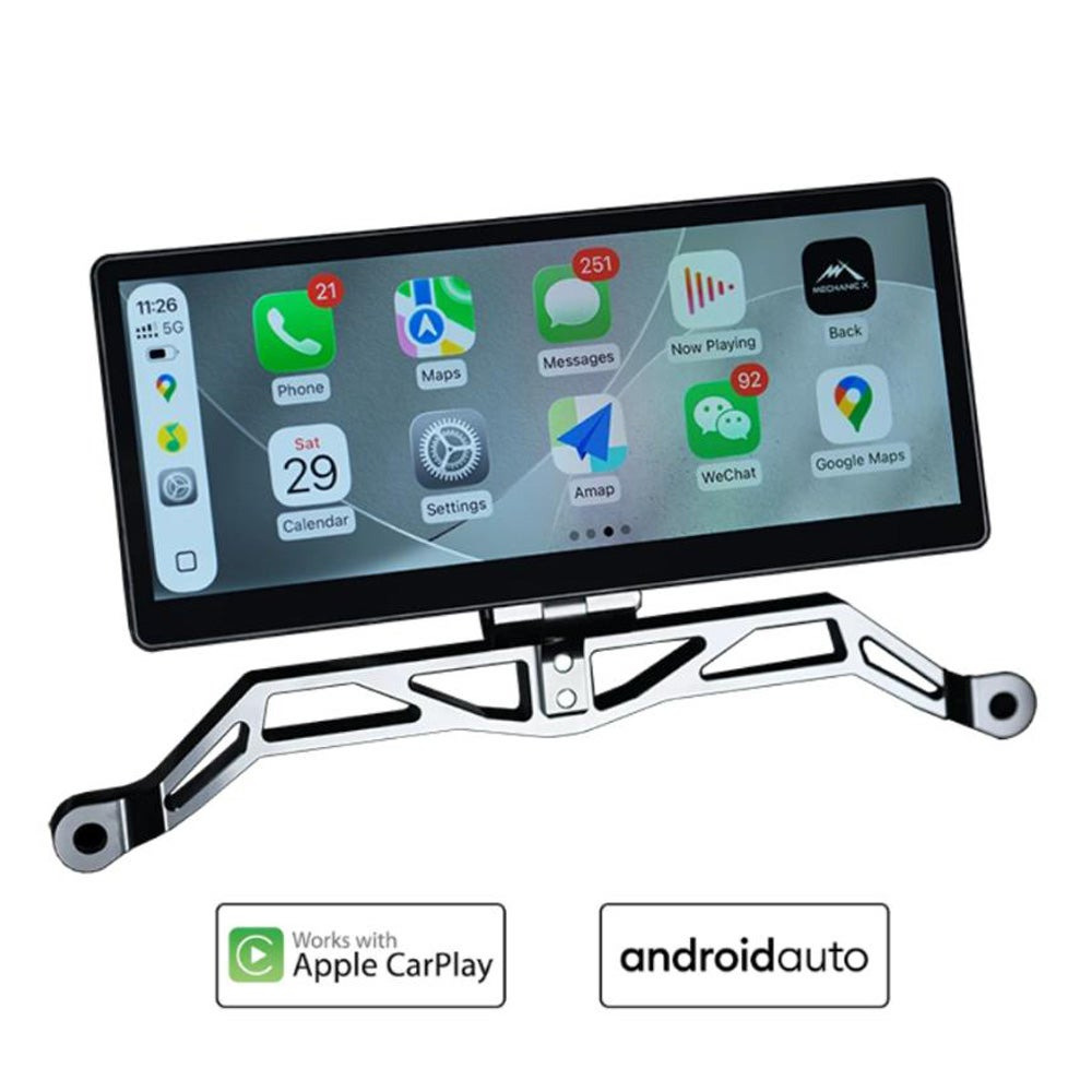 スマホナビ卒業。FXLRSTのフェアリングに収まる専用設計のCarPlayディスプレイがMECHANIC Xより登場！3