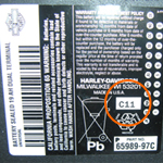 ハーレー純正バッテリーの製造年月確認方法2