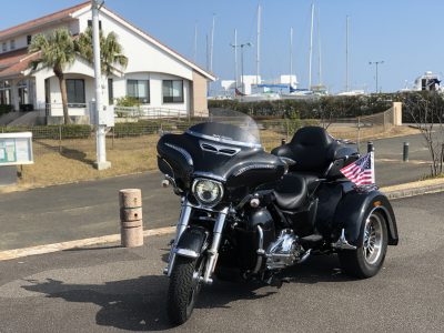 宮崎日南海岸の堀切峠とフェニックスとハーレーダビッドソン TRI GLIDE™ULTRA