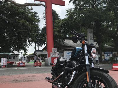 納車祝いにバイク神社