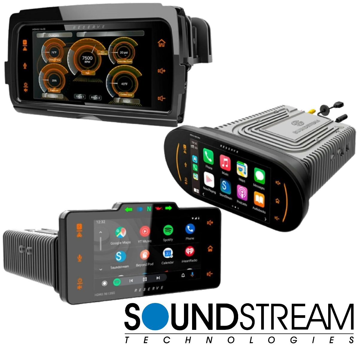 プラグ＆プレイ オーディオ ヘッドユニット Soundstrem Reserve M8ツーリング、CVO、RG、SG1