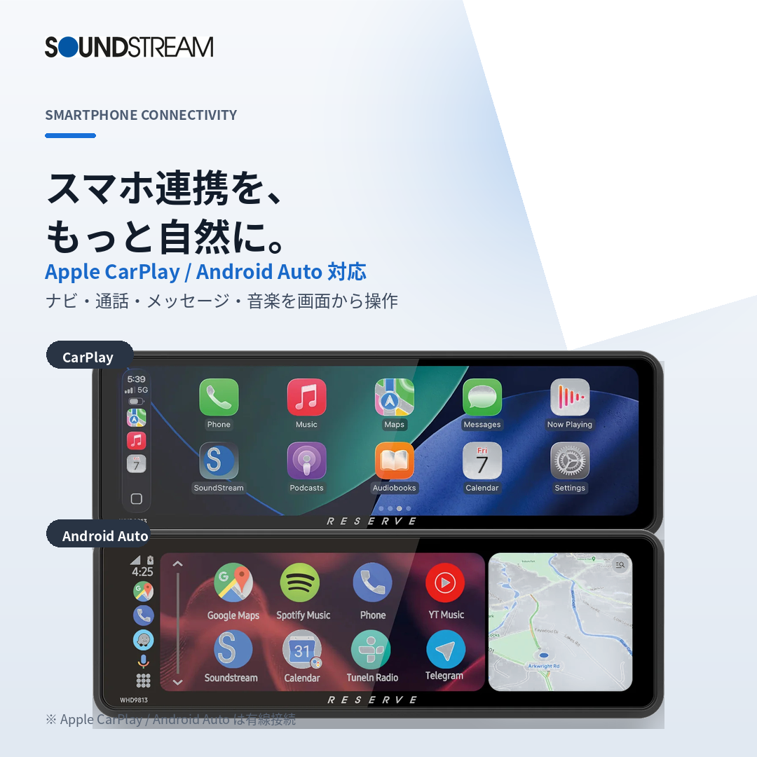 「アナログメーターはそのまま、真ん中だけスマホ時代へ！」Soundstream WHD-9813の7.7インチがストリートグライドにスッと収まる！1