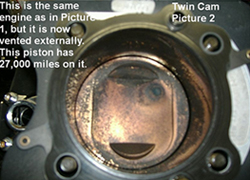 ハーレーのエアクリーナーのブローバイガス還元とオイル漏れ8