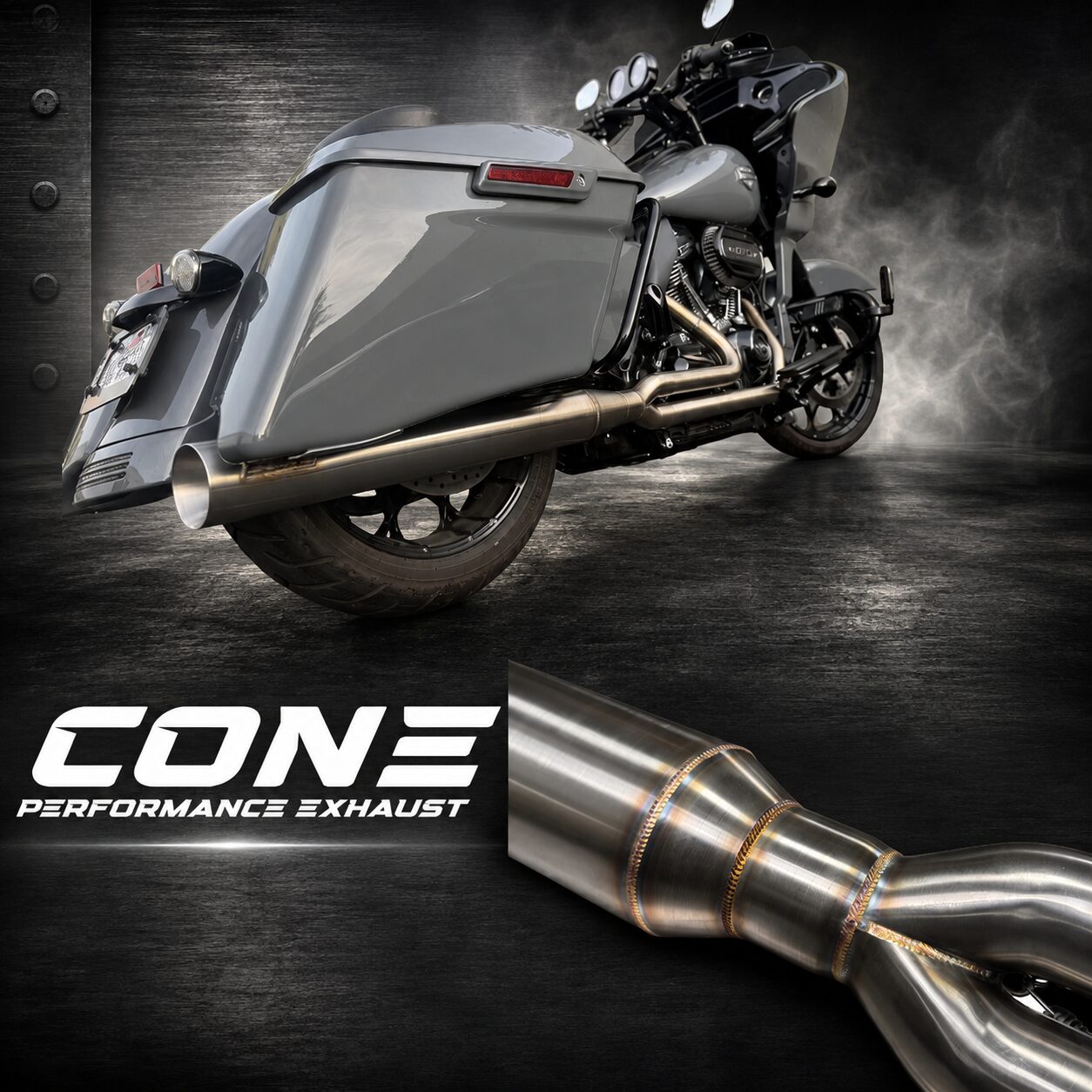 【TBRの記憶を揺らす】Cone Performance FAST EDDIE 2-1フルエキゾースト 商品説明1