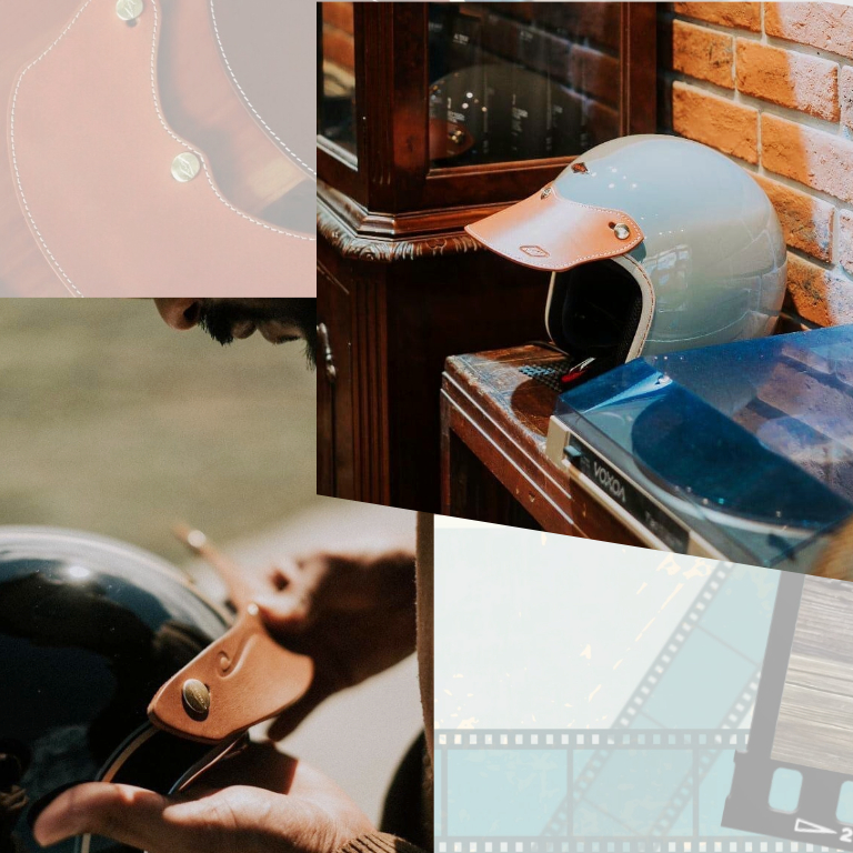 ライディングの旅路を刻む、上質な革の輝き — ACE SUPREMUS × feture レザーバイザー シリーズ4