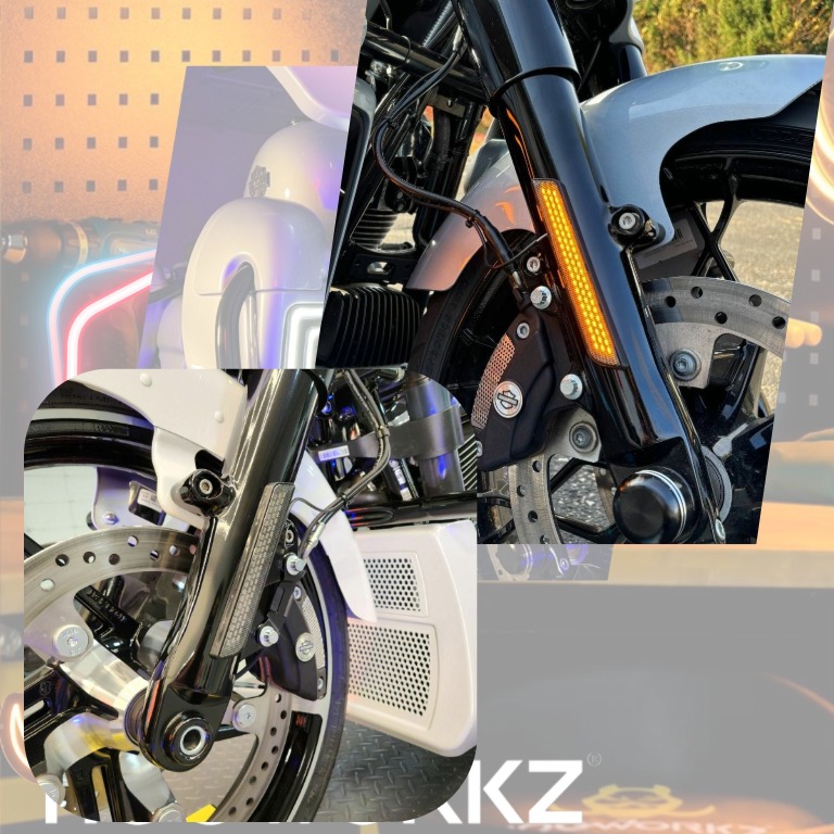 【ツーリングモデルの顔を光で進化】HogWorkz LUMIPRO ロワーフェアリングライト & LEDフロントフォークライト3