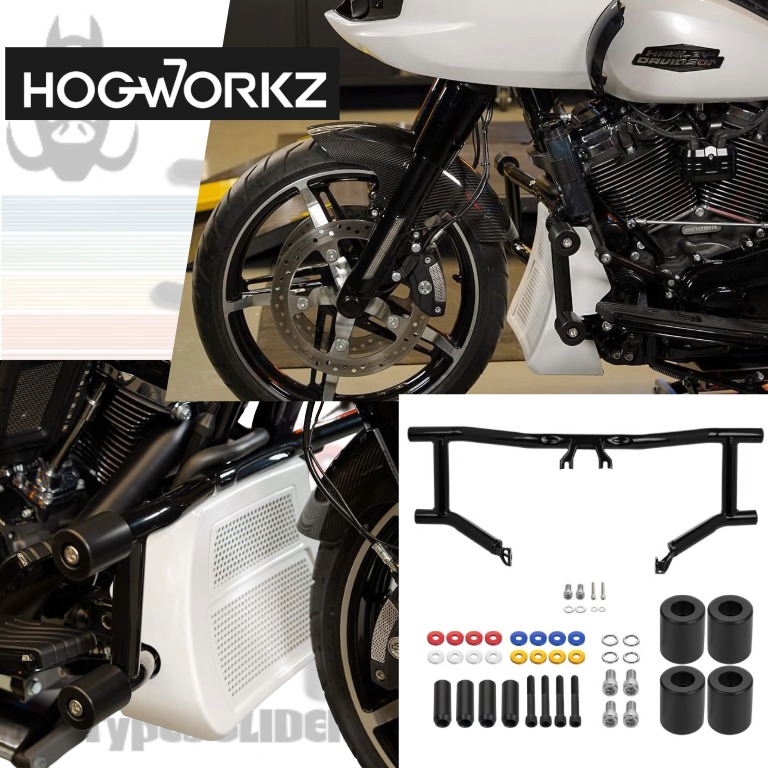 【エンジンガードなのに差し色で遊べる！】HOGWORKZダブルバレルガード4