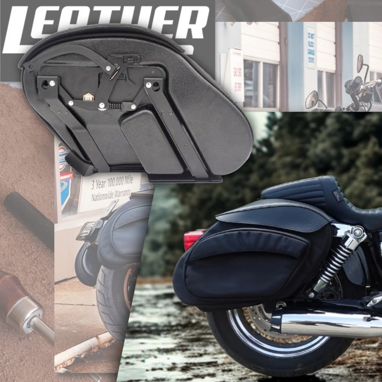 【走りも見た目も妥協なし!本革×機能美のサドルバッグ】 Leather Pros レトロシリーズ V4 デタッチャブル サドルバッグ3