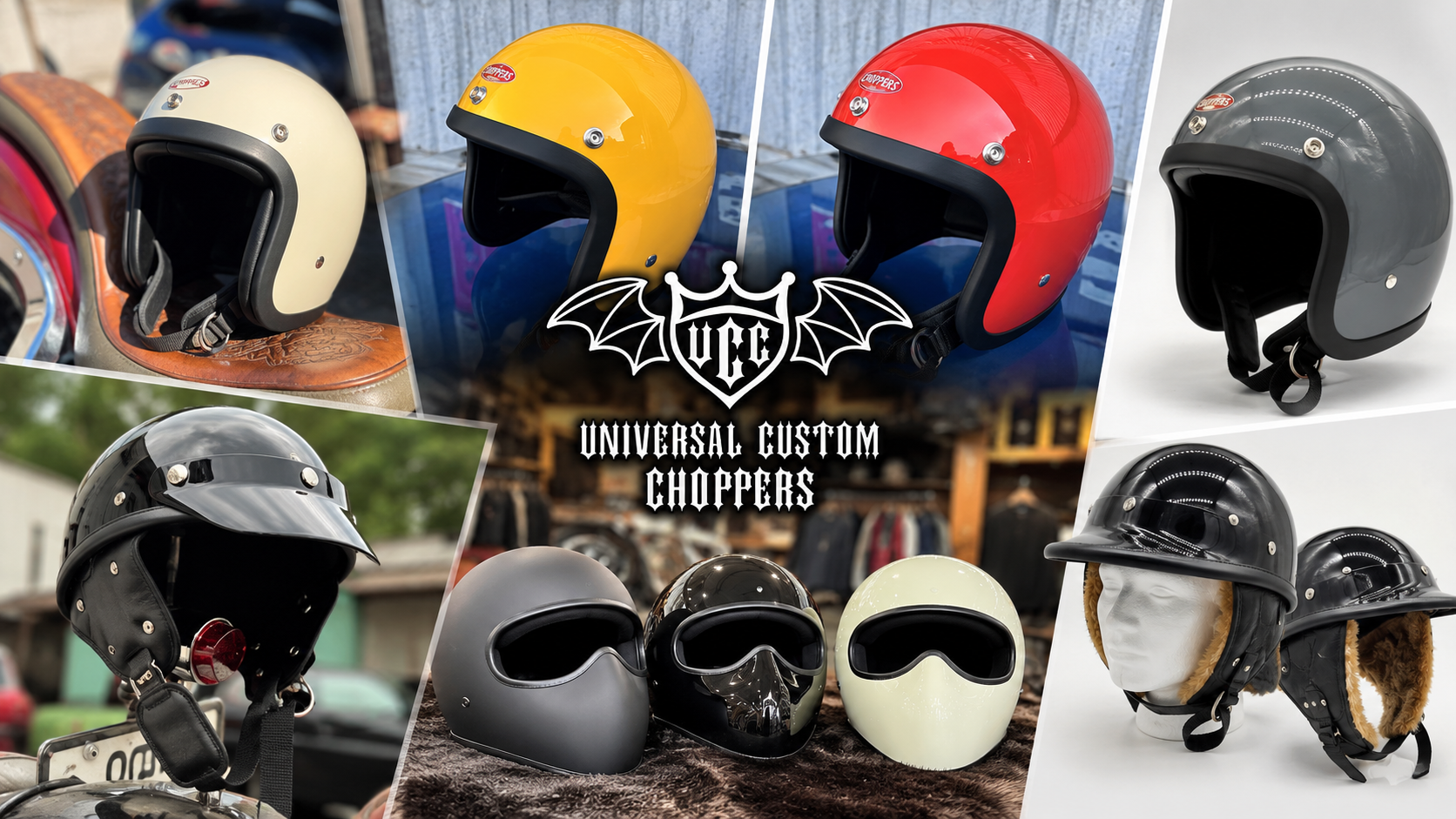 UNIVERSAL CUSTOM CHOPPERS ヘルメットと耳当て 新着ガイド